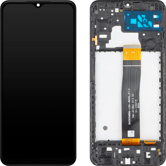 Touchscreen MP Display compatible with Samsung Galaxy A13 5G A136, with Frame, Black