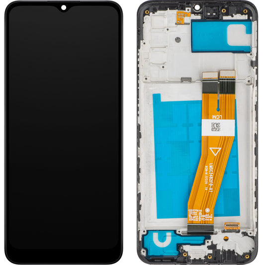 Touchscreen MP Display compatible with Samsung Galaxy A02s A025F, with Frame, Black
