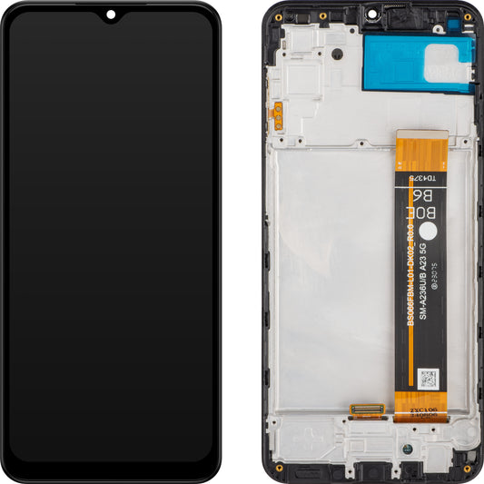 Touchscreen MP Display compatible with Samsung Galaxy A23 5G A236, with Frame, Black