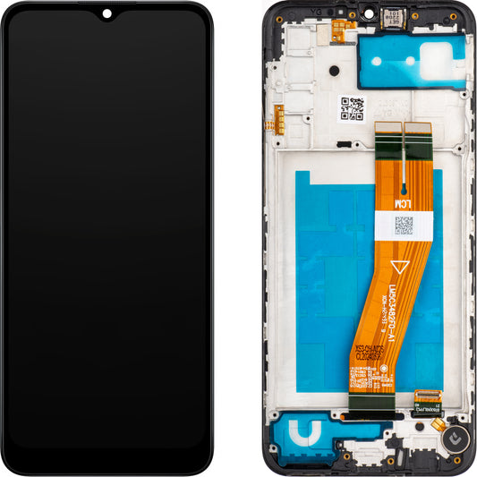 Touchscreen MP Display compatible with Samsung Galaxy A02s A025G, with Frame, Black