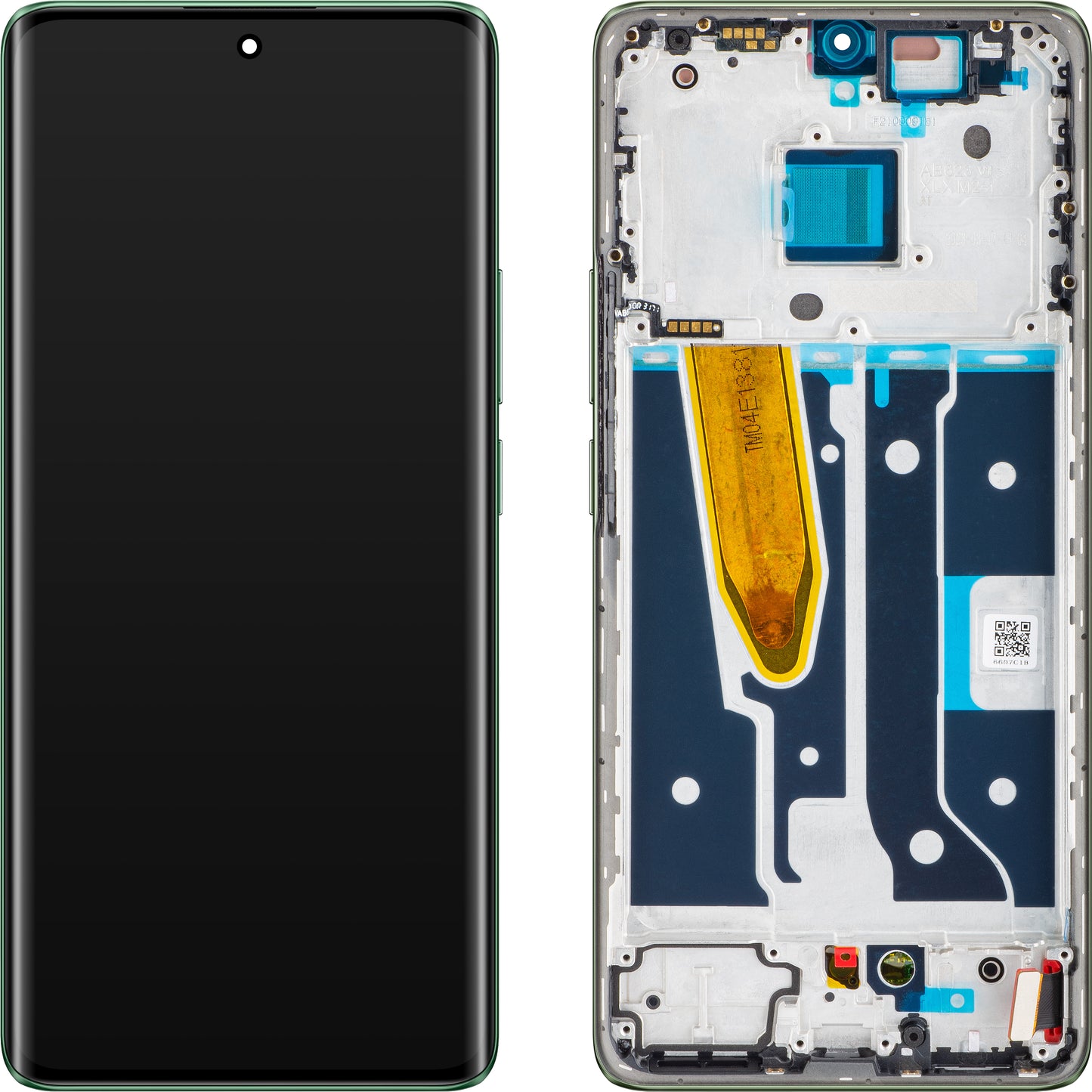 Realme 11 Pro+ Touchscreen Display, with Frame, Green (Oasis Green), Service Pack 621029000027