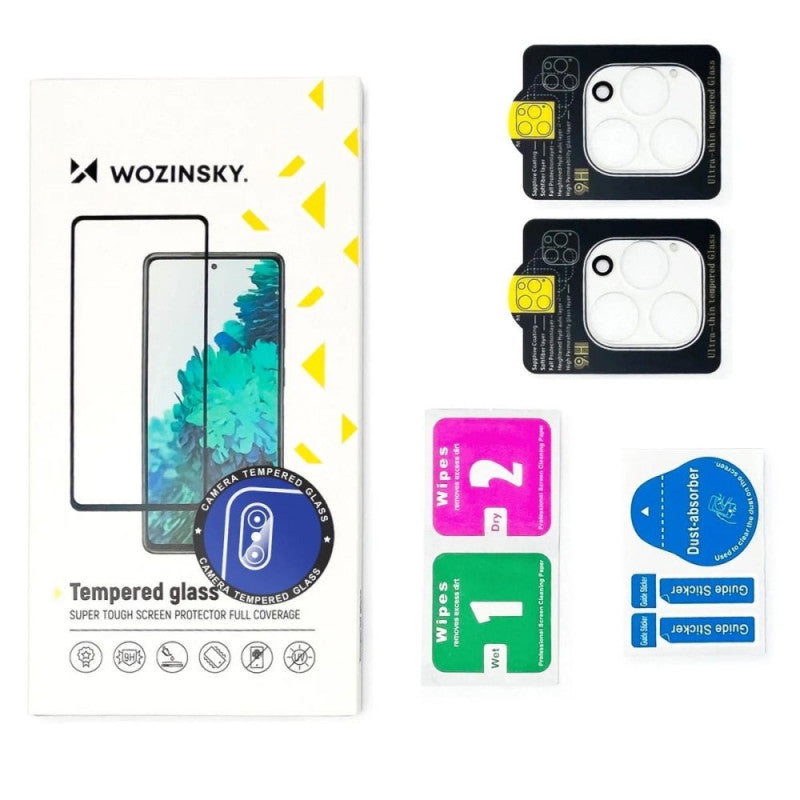 WZK Rear Camera Protection Film for Apple iPhone 17 Pro Max, Tempered Glass, Set of 2 pieces, Black