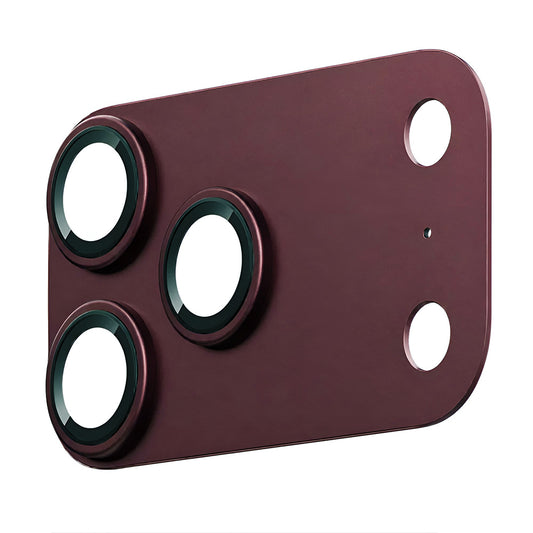 Blueo Integrated Metal Rear Camera Protector for Apple iPhone 18 Pro Max, Tempered Glass, Burgundy