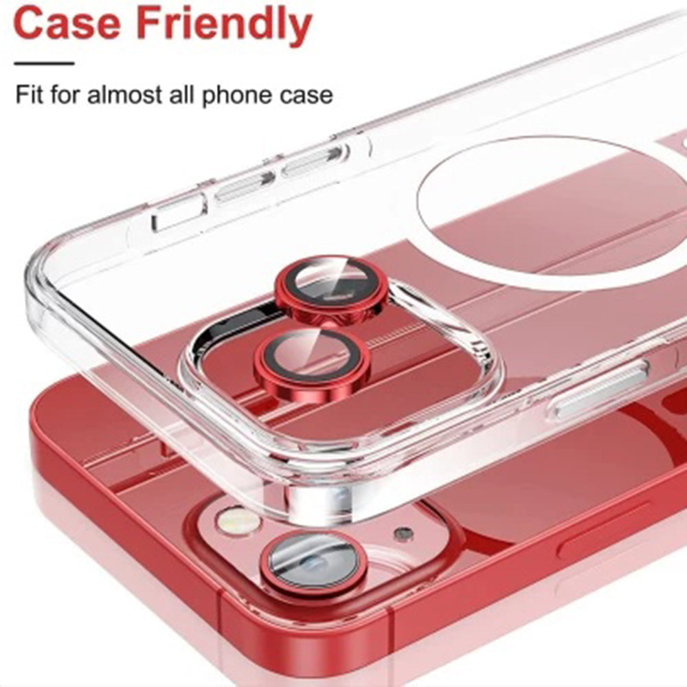 Lito S+ Rear Camera Protective Film for Apple iPhone 14, Tempered Glass, Red