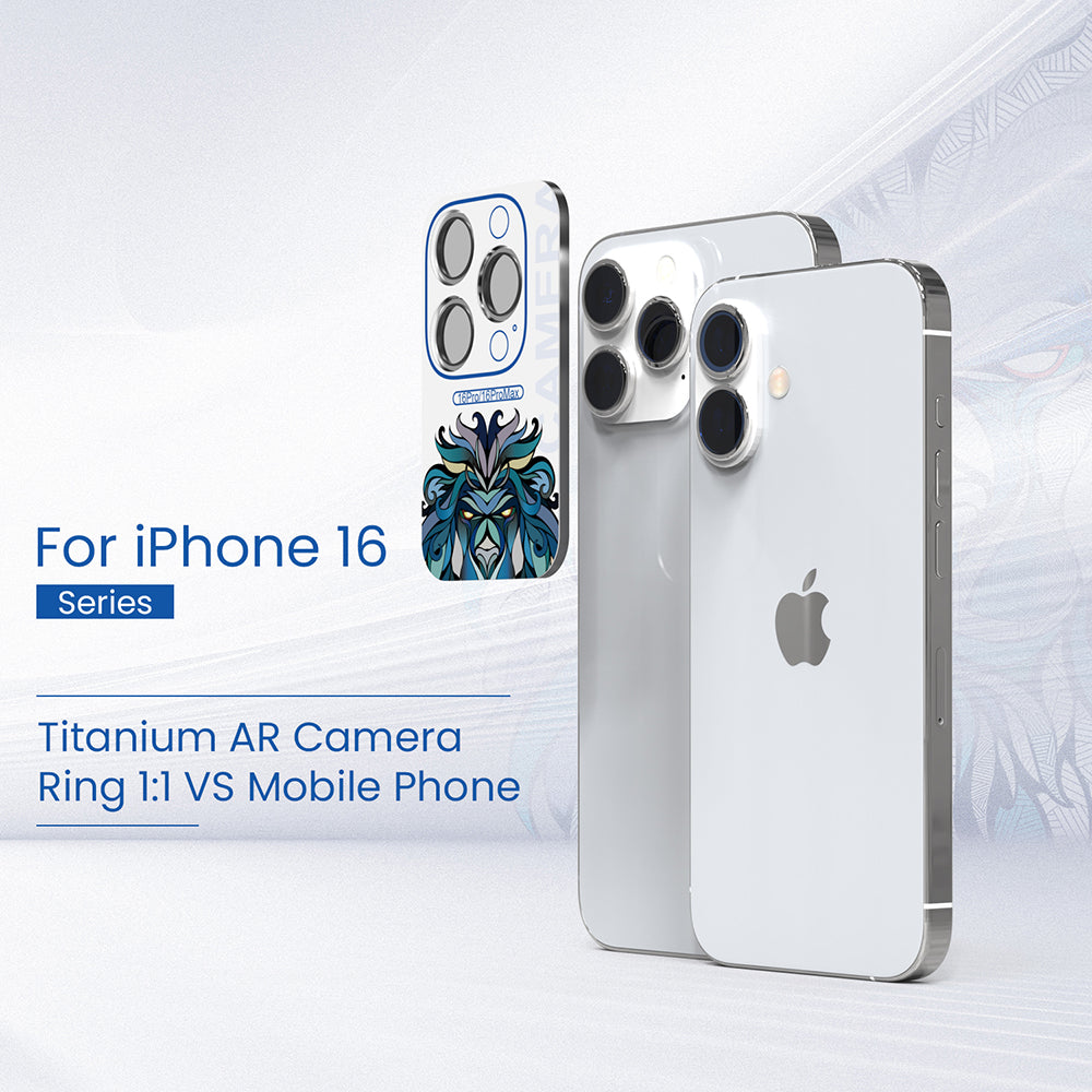 Lito S+ Rear Camera Protective Film for Apple iPhone 16 Pro Max / 16 Pro, Tempered Glass, Black