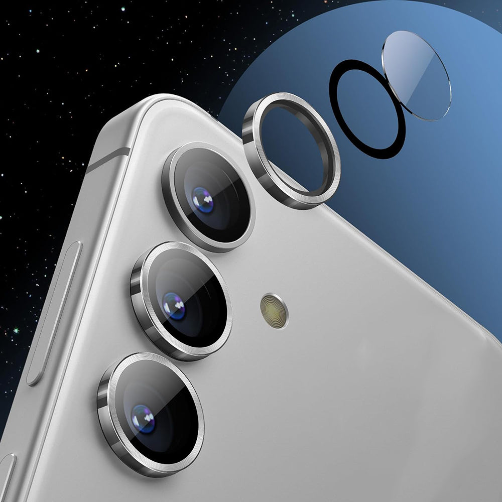 Lito S+ Rear Camera Protection Film for Samsung Galaxy S26 Plus S947 / S26, Tempered Glass, Silver