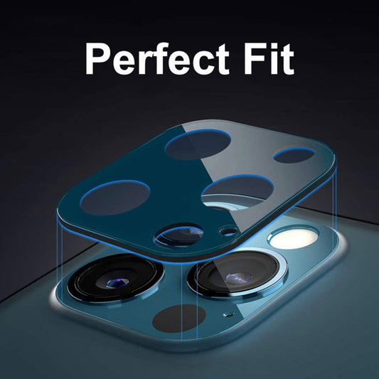 Techsuit Rear Camera Protective Film for Apple iPhone 17 Pro Max, Tempered Glass, Dark Blue