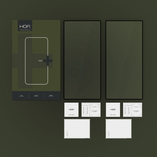 HOFI Glass PRO+ Screen Protector for Samsung Galaxy S25 Ultra S938, Tempered Glass, Full Glue, Set of 2 pieces, Black