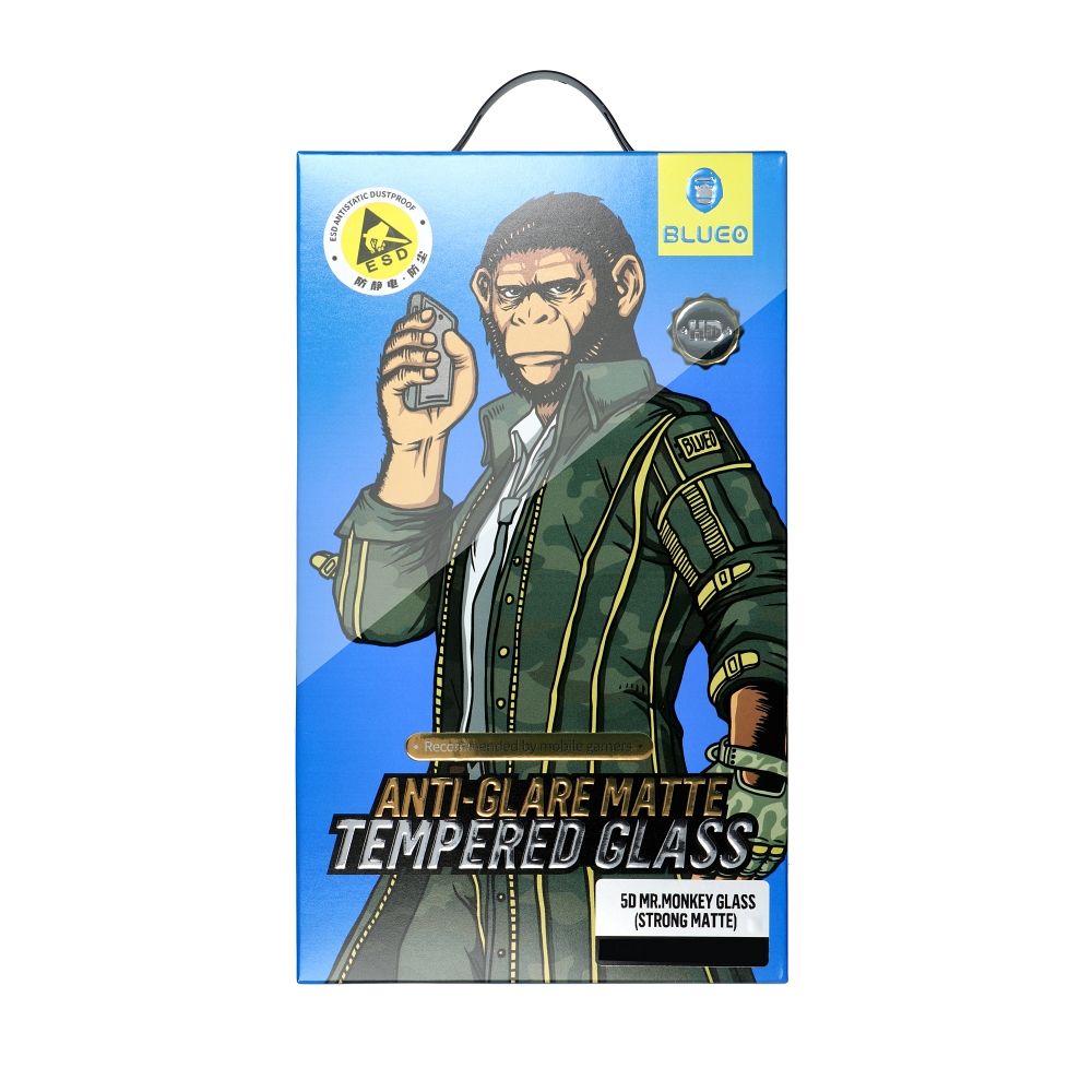 Blueo Privacy Screen Protector for Apple iPhone 15 Pro Max, Tempered Glass, Full Glue, 5D