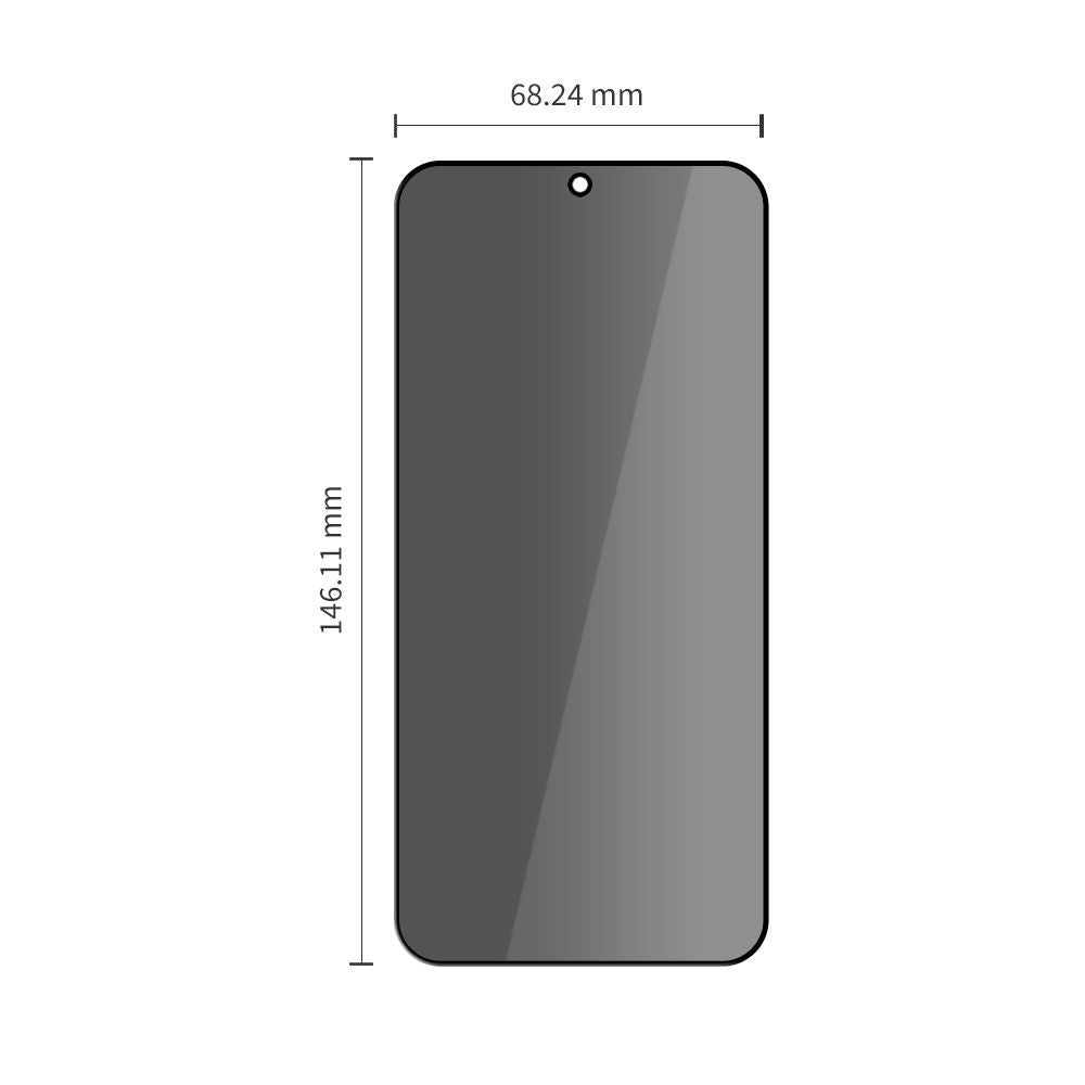 Privacy Tech-Protect Spy+ Screen Protector for Samsung Galaxy S26 S942, Tempered Glass, Full Glue, Set of 2 Pieces