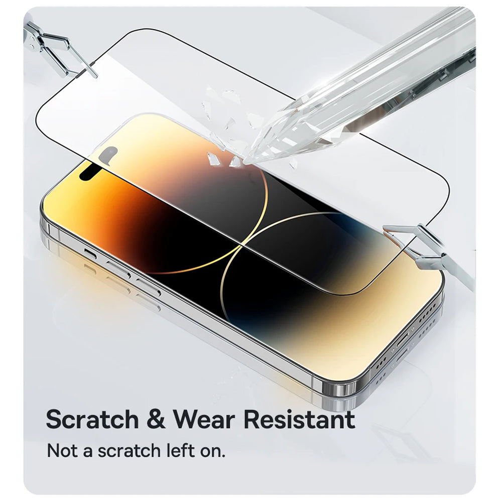 Anank 5X Reinforced Screen Protector for Apple iPhone 17 Pro, Tempered Glass, Full Glue, 2.5D, Black