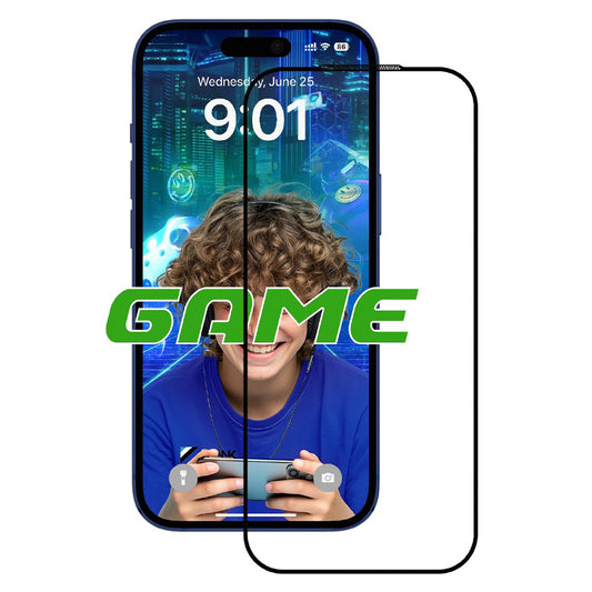 Anank 5X Reinforced Matte Screen Protector for Apple iPhone 17 Pro, Tempered Glass, Full Glue, 2.5D, Black