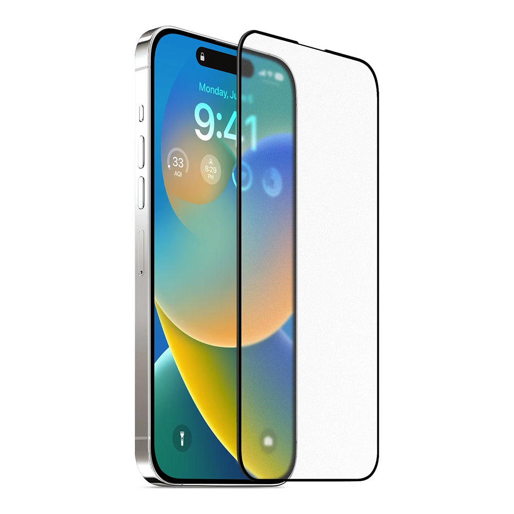 Anank 5X Reinforced Matte Screen Protector for Apple iPhone 17 Pro, Tempered Glass, Full Glue, 2.5D, Black