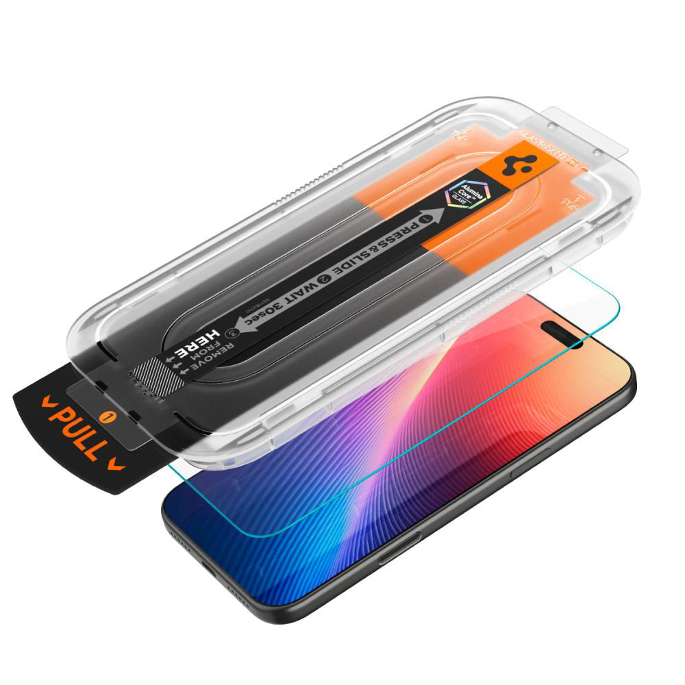 Spigen GlastR EZ FIT Pro Screen Protector for Apple iPhone 17 Pro Max / 16 Pro Max, Tempered Glass, Full Glue