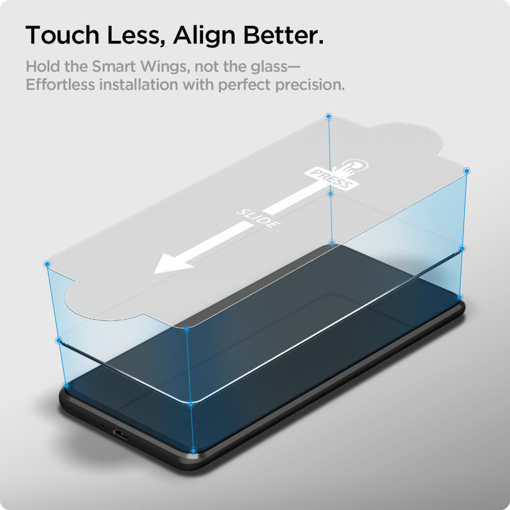 Spigen GlastR Slim Screen Protector for Samsung Galaxy XCover7 Pro / Xcover7 G556, Tempered Glass, Full Glue, Set of 2 pieces AGL09407