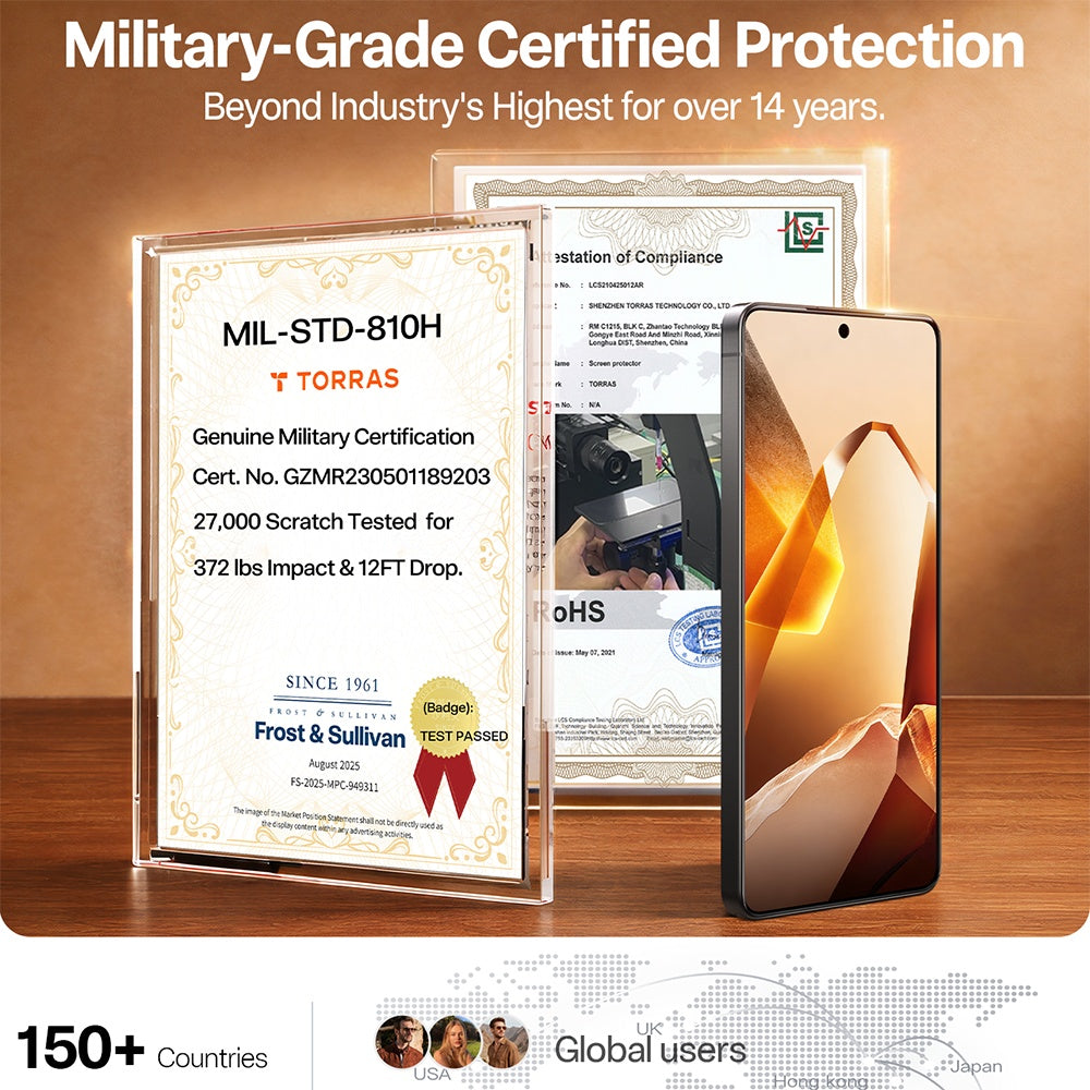 Torras GlassGo Install Master Screen Protector for Samsung Galaxy S26 Plus S947, Tempered Glass, Full Glue, Transparent