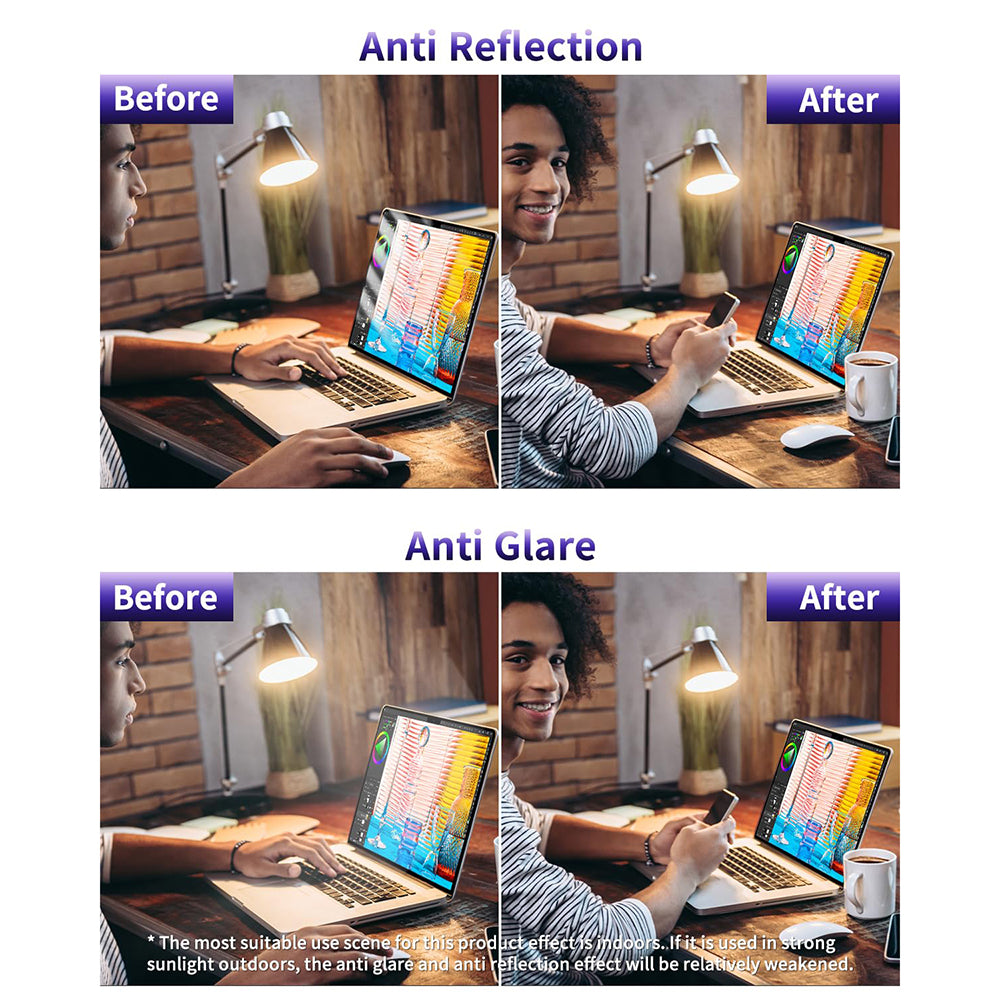 Techsuit VisionProX Anti Blue Light Screen Protector Film for Apple MacBook Air 15inch (2024) / Air 15inch (2023), Plastic