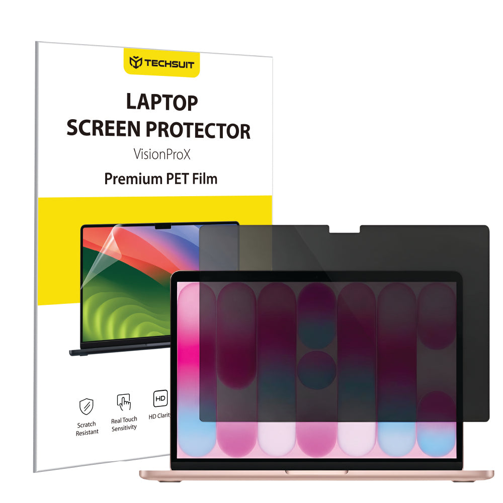 Privacy Screen Protector Film Techsuit VisionProX for Apple MacBook Neo 13inch, Plastic