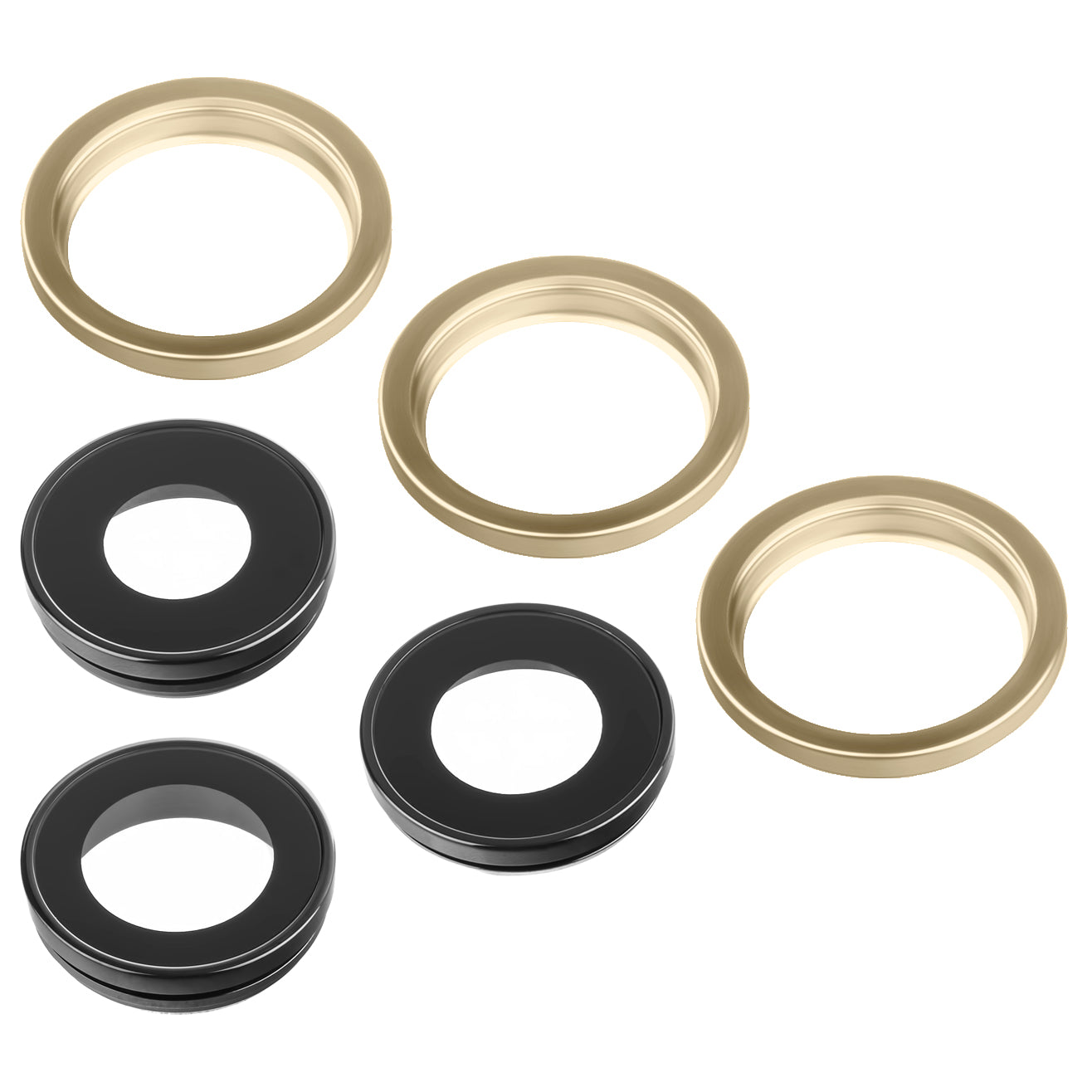 Apple iPhone 12 Pro Back Camera Glass, Wide + UltraWide + Telephoto, with Frame, Gold