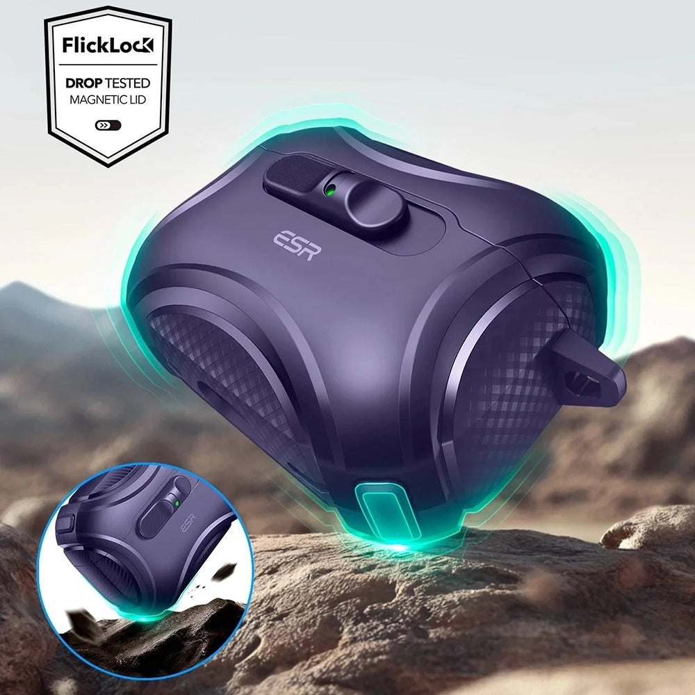 ESR Cyber FlickLock Case for Apple AirPods Pro 3, Purple