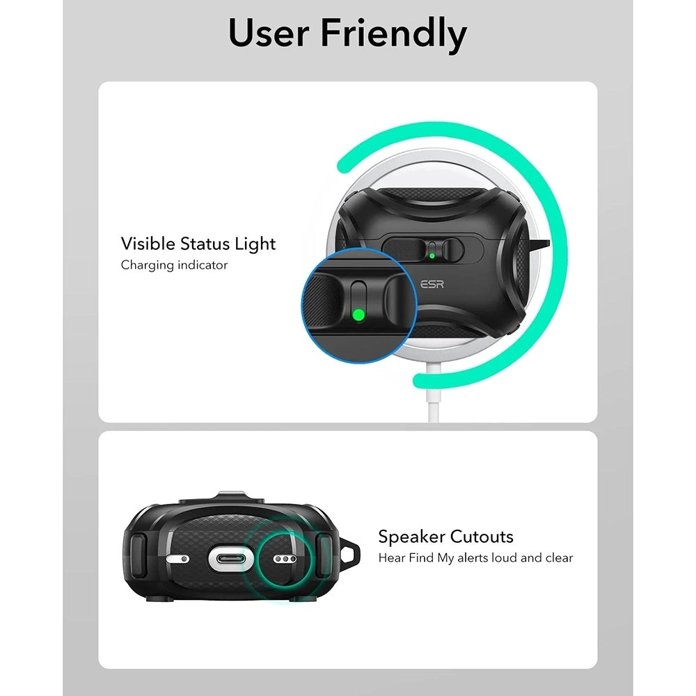 ESR Cyber FlickLock Case for Apple AirPods Pro 3, Black