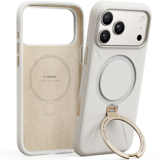 MagSafe Case for Apple iPhone 17 Pro, Torras, QPRO Silicone, White