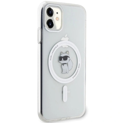 MagSafe Case for Apple iPhone 11, Karl Lagerfeld, IML Metal Choupette's Head, White