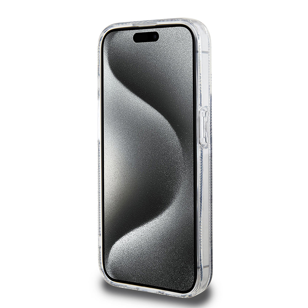 MagSafe Case for Apple iPhone 15 Pro, Guess, IML Gcube, Black