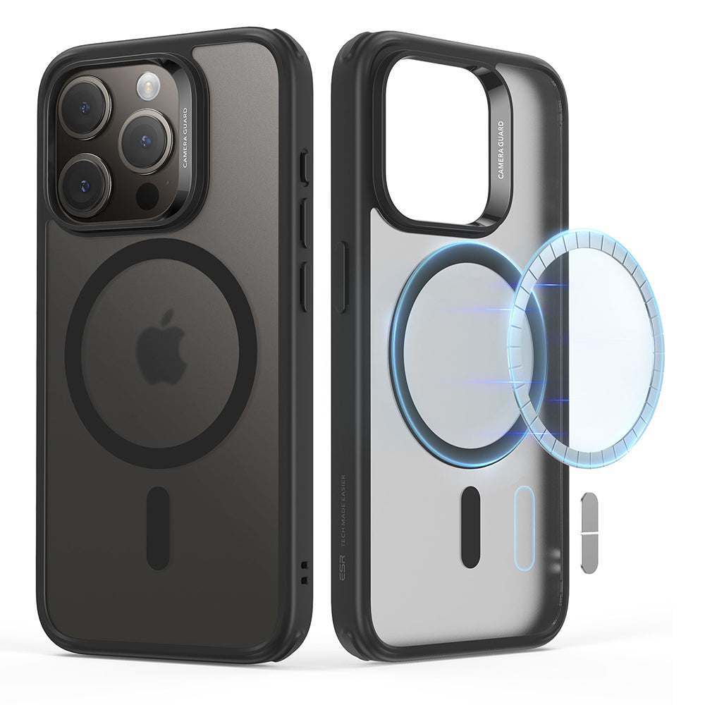 MagSafe Case for Apple iPhone 15 Pro Max, ESR, Classic Hybrid, Satin Black