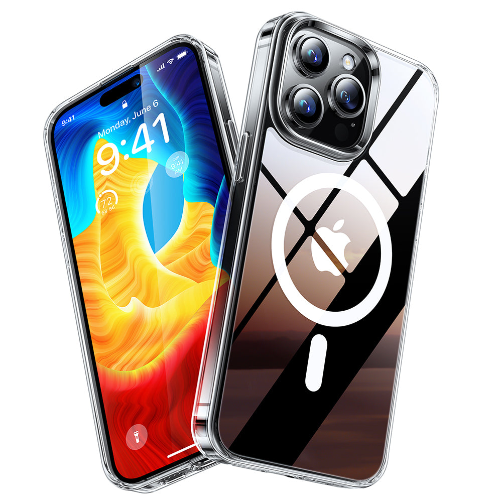 MagSafe Case for Apple iPhone 15 Pro Max, Torras, Diamond, Transparent