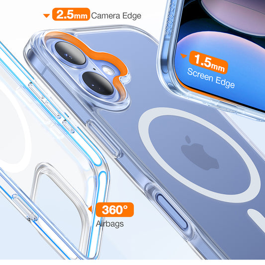 MagSafe Case for Apple iPhone 16 Plus, Torras, Diamond, Transparent