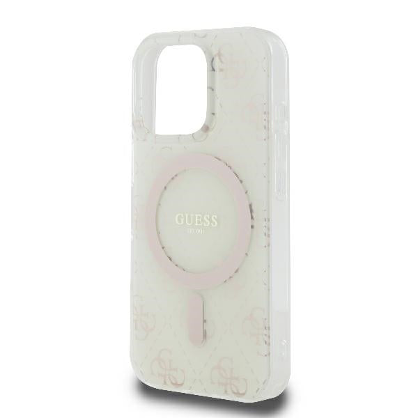 MagSafe Case for Apple iPhone 16 Pro, Guess, IML 4G Background, White
