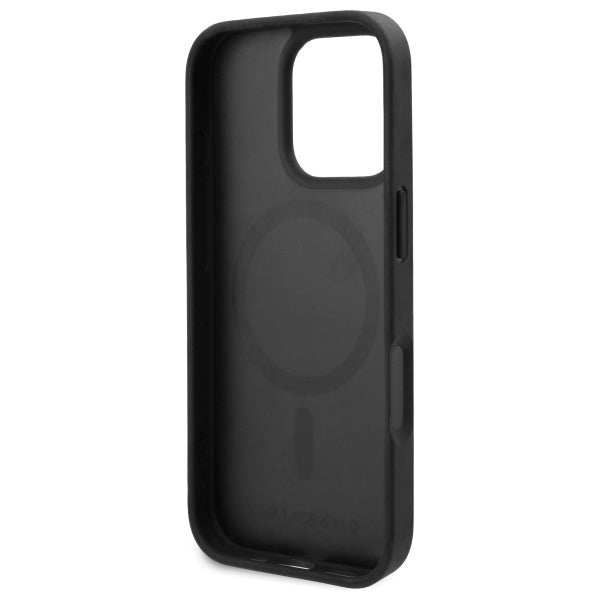 MagSafe Case for Apple iPhone 16 Pro Max, Karl Lagerfeld, Karl's Head, Black