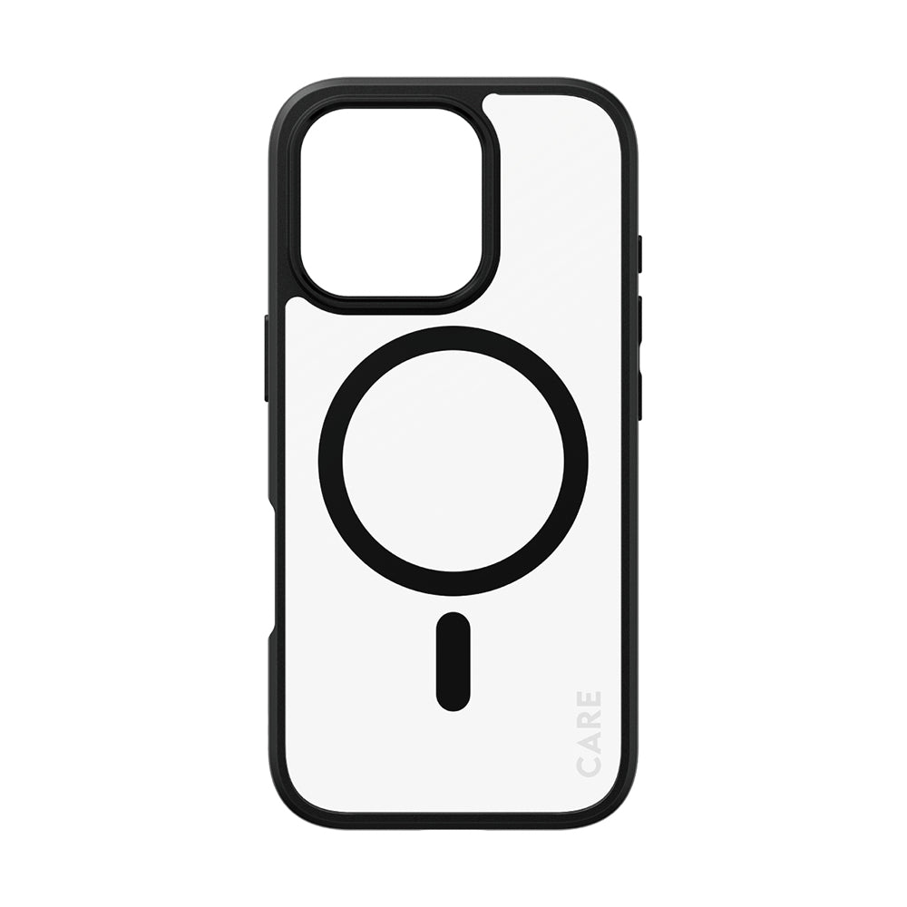 MagSafe Case for Apple iPhone 16 Pro, PanzerGlass, Urban Combat Care, Black Transparent