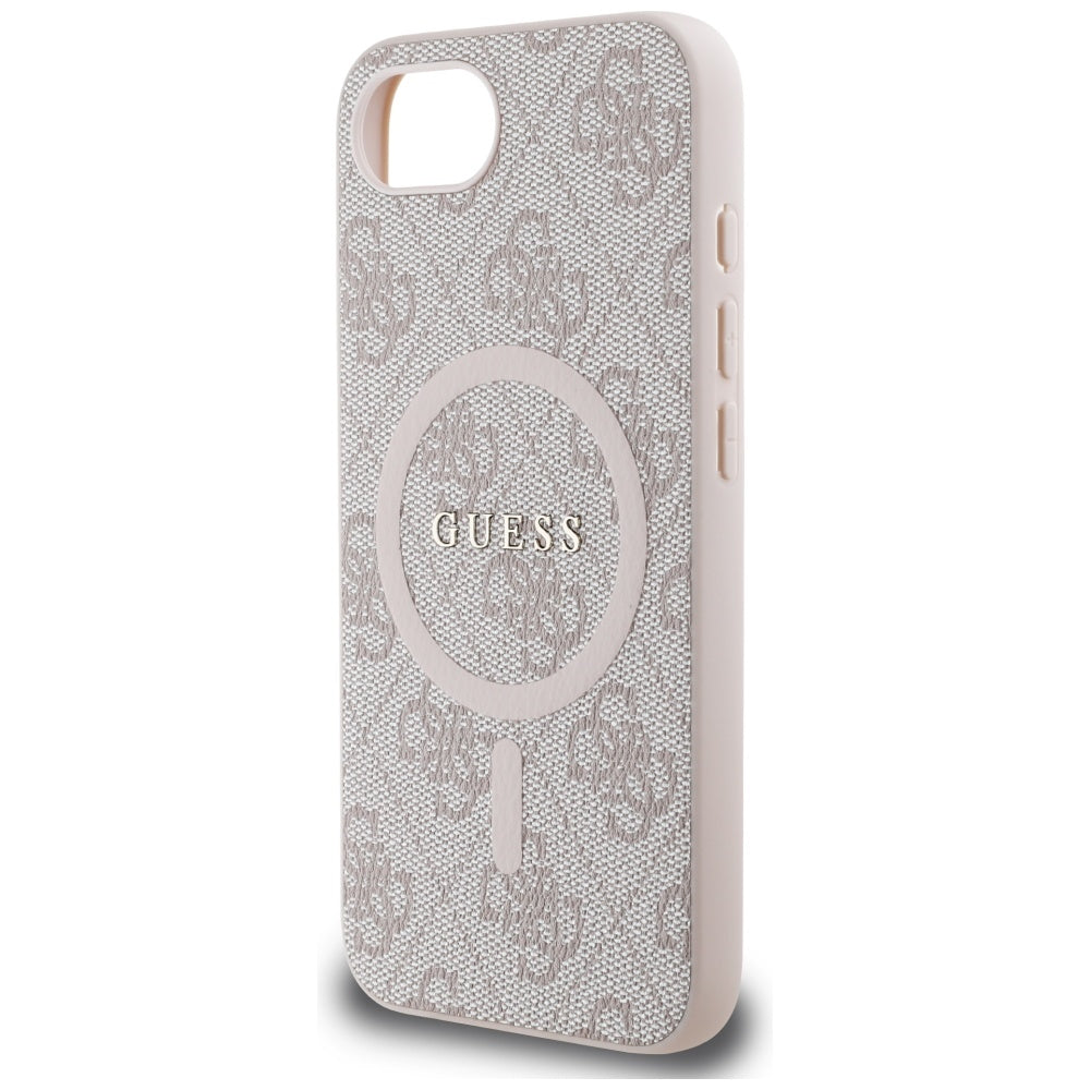 MagSafe Case for Apple iPhone 17e / 16e, Guess, 4G Ring Classic Logo, Pink