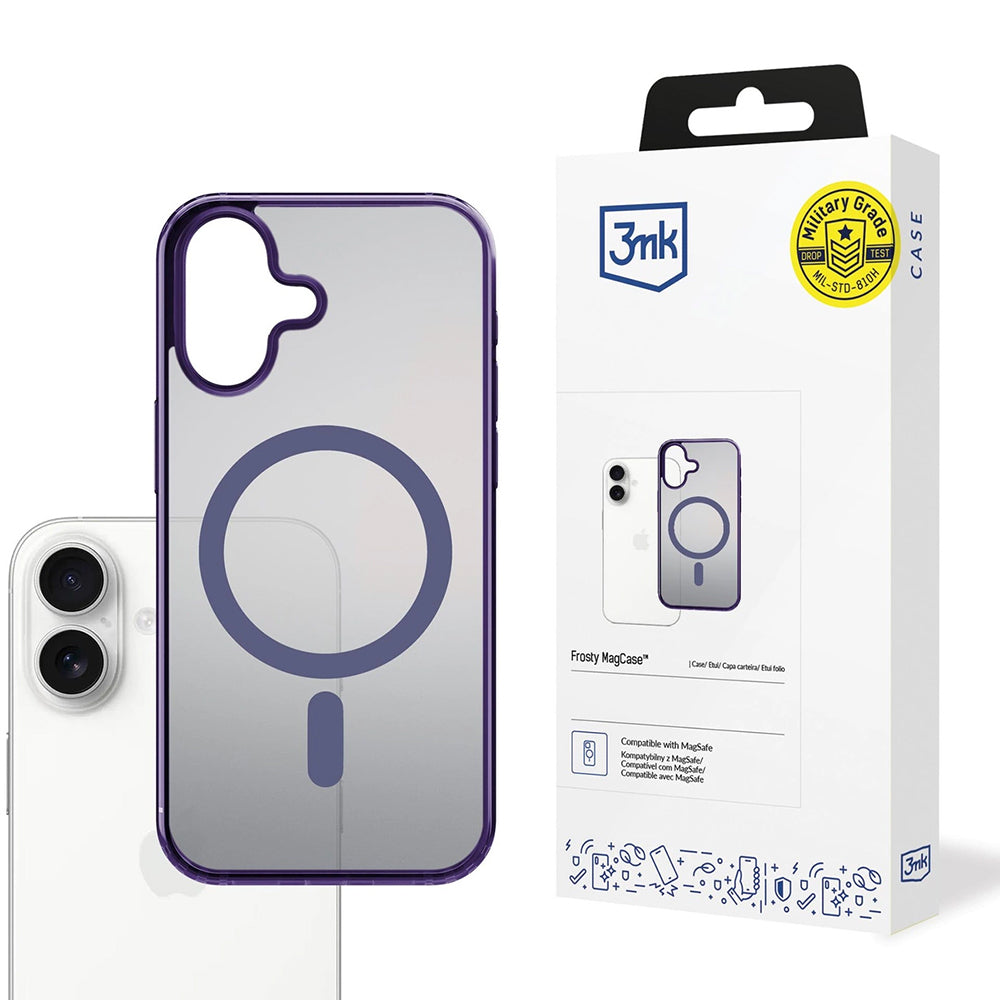 MagSafe Case for Apple iPhone 17, 3MK, Frosty MagCase, Purple