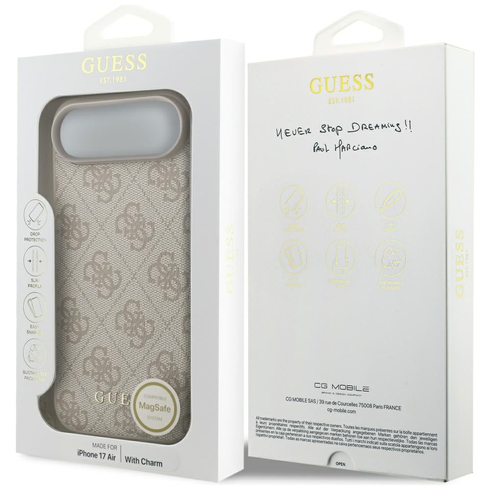 MagSafe Case for Apple iPhone 17 Air, Guess, 4G Charm Cradle, Pink