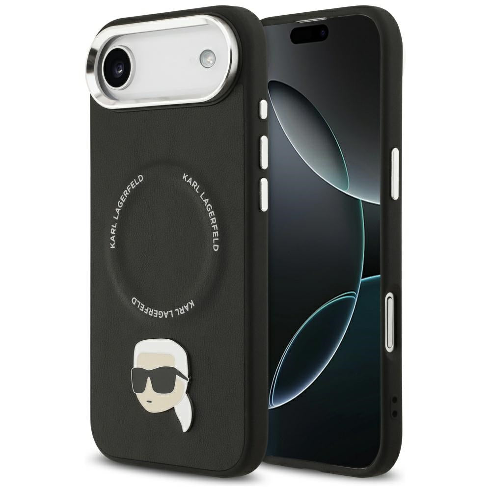 MagSafe Case for Apple iPhone 17 Air, Karl Lagerfeld, Karl Pin, Black