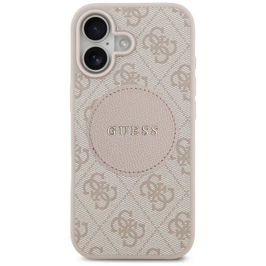 MagSafe Case for Apple iPhone 17, Guess, 4G Circle Classic Logo, Pink