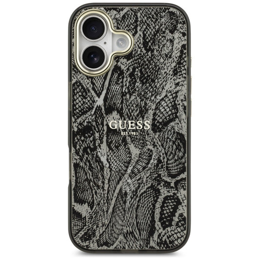 MagSafe Case for Apple iPhone 17, Guess, Python Pattern, Black