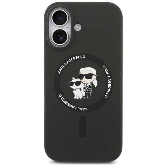 MagSafe Case for Apple iPhone 17, Karl Lagerfeld, Ring Karl & Choupette, Black