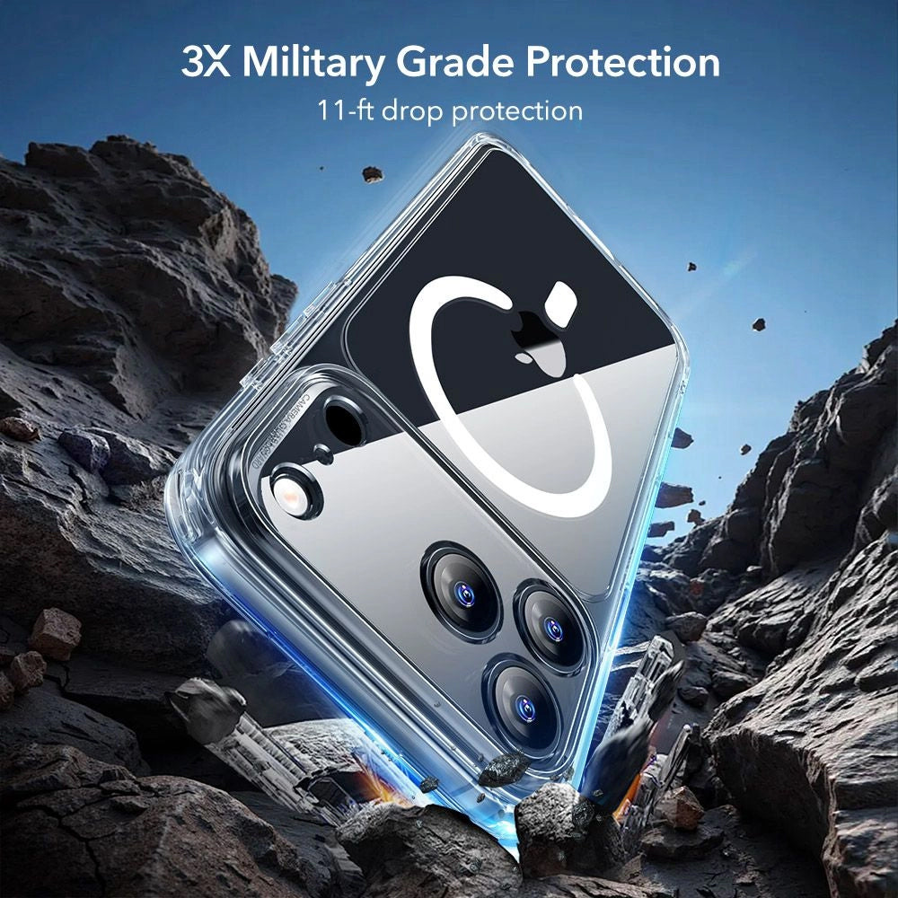 MagSafe Case for Apple iPhone 17 Pro, ESR, Classic Hybrid with Screen Protector, Transparent