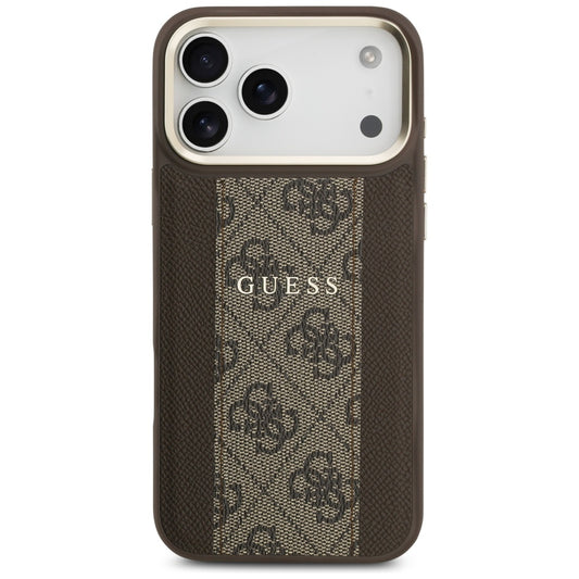 MagSafe Case for Apple iPhone 17 Pro, Guess, 4G Stripe, Brown