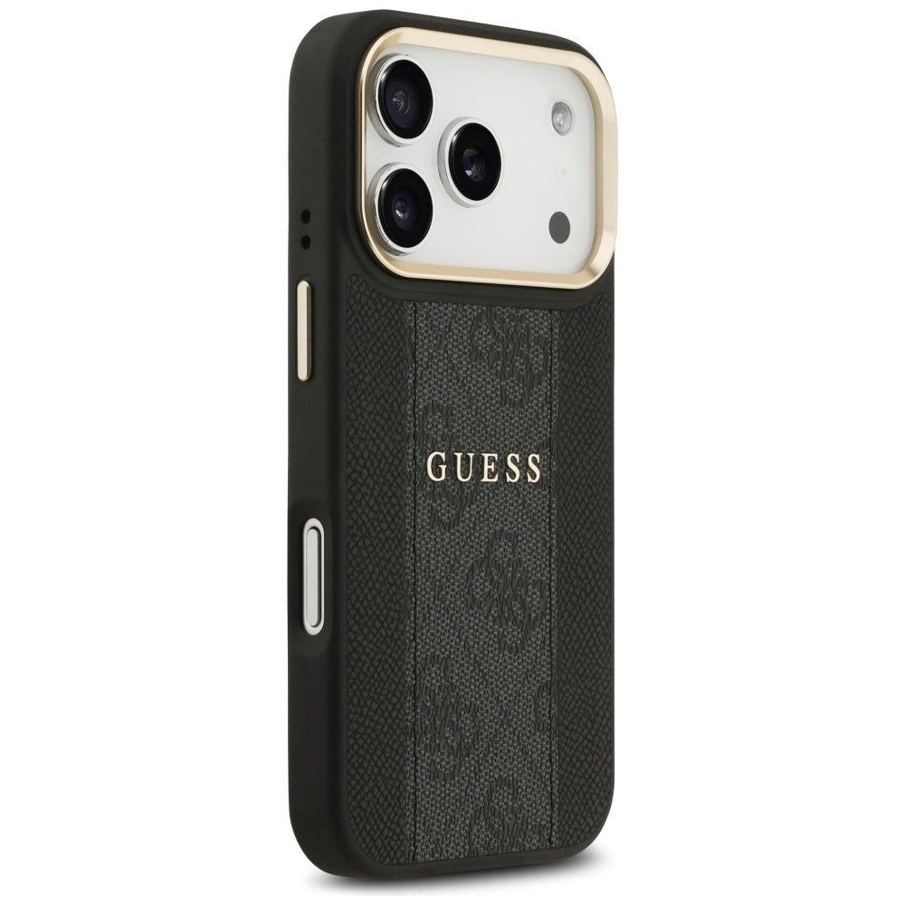 MagSafe Case for Apple iPhone 17 Pro, Guess, 4G Stripe, Black