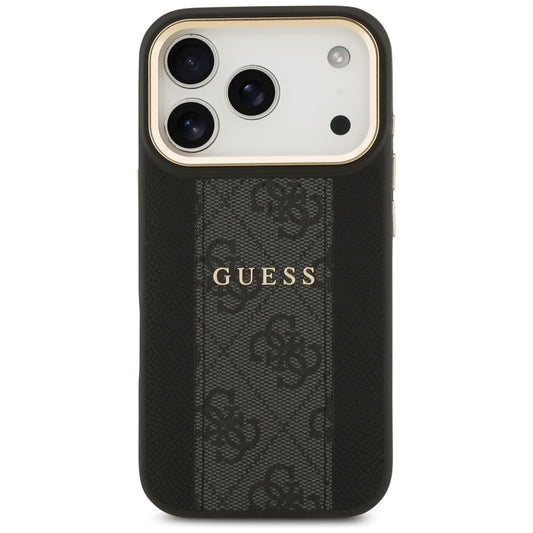 MagSafe Case for Apple iPhone 17 Pro, Guess, 4G Stripe, Black