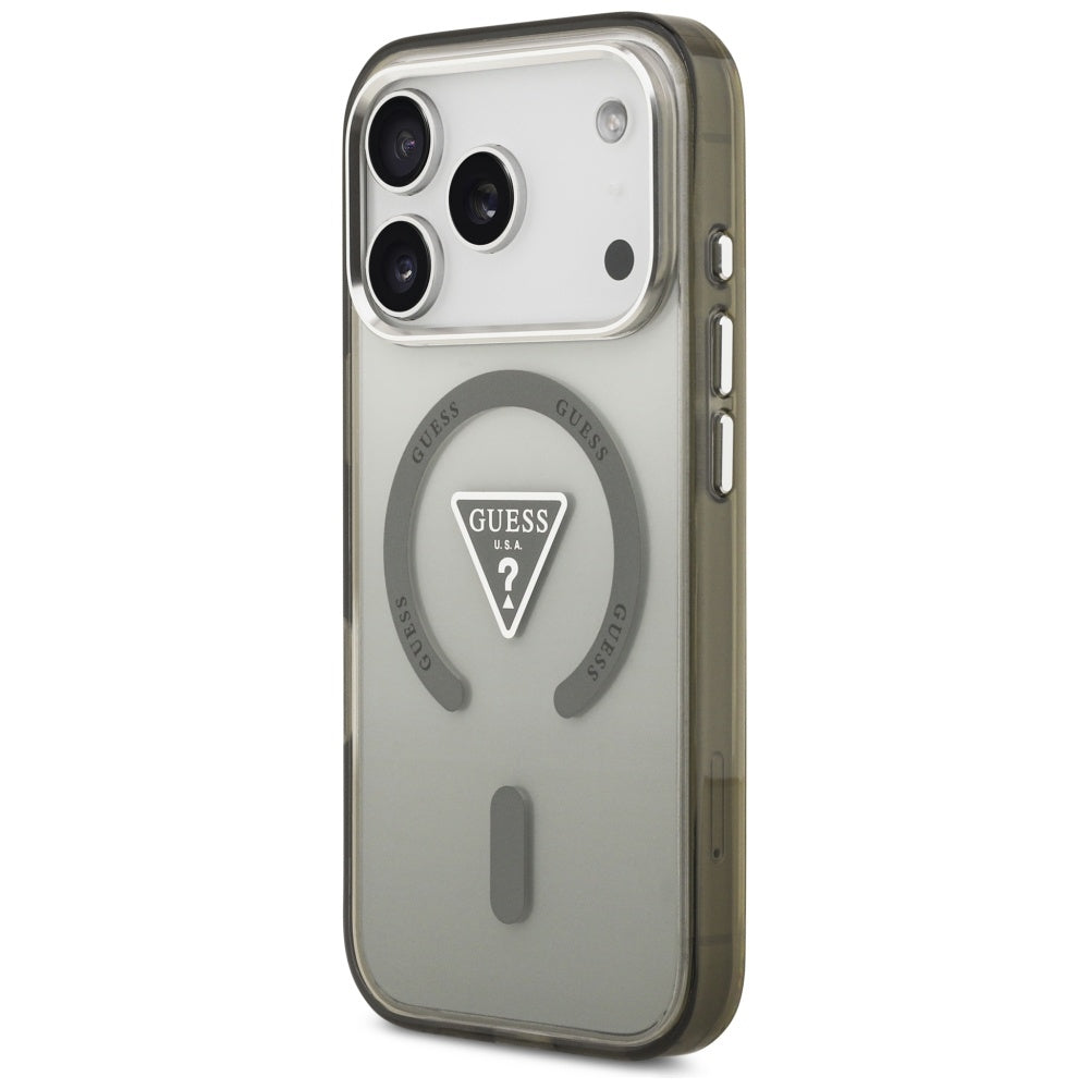 MagSafe Case for Apple iPhone 17 Pro, Guess, IML Gradient Triangle Logo, Khaki