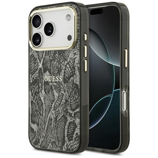 MagSafe Case for Apple iPhone 17 Pro, Guess, Python Pattern, Black