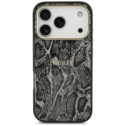 MagSafe Case for Apple iPhone 17 Pro, Guess, Python Pattern, Black