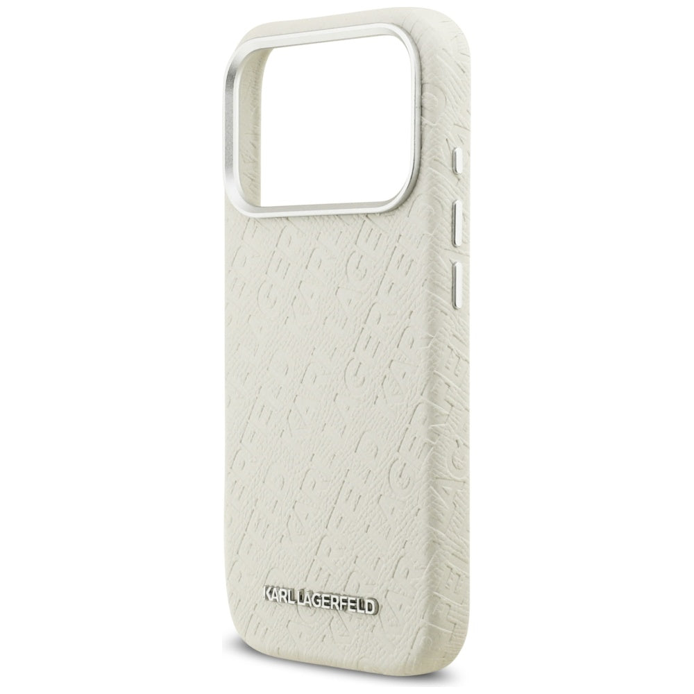 MagSafe Case for Apple iPhone 17 Pro, Karl Lagerfeld, FW Stamped Karl, Beige