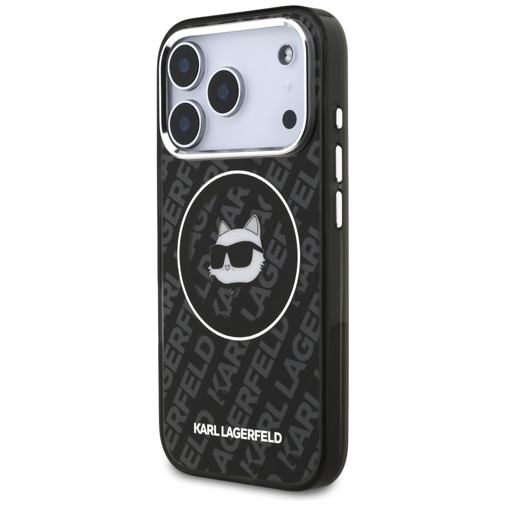 MagSafe Case for Apple iPhone 17 Pro, Karl Lagerfeld, IML Choupette's Head, Black